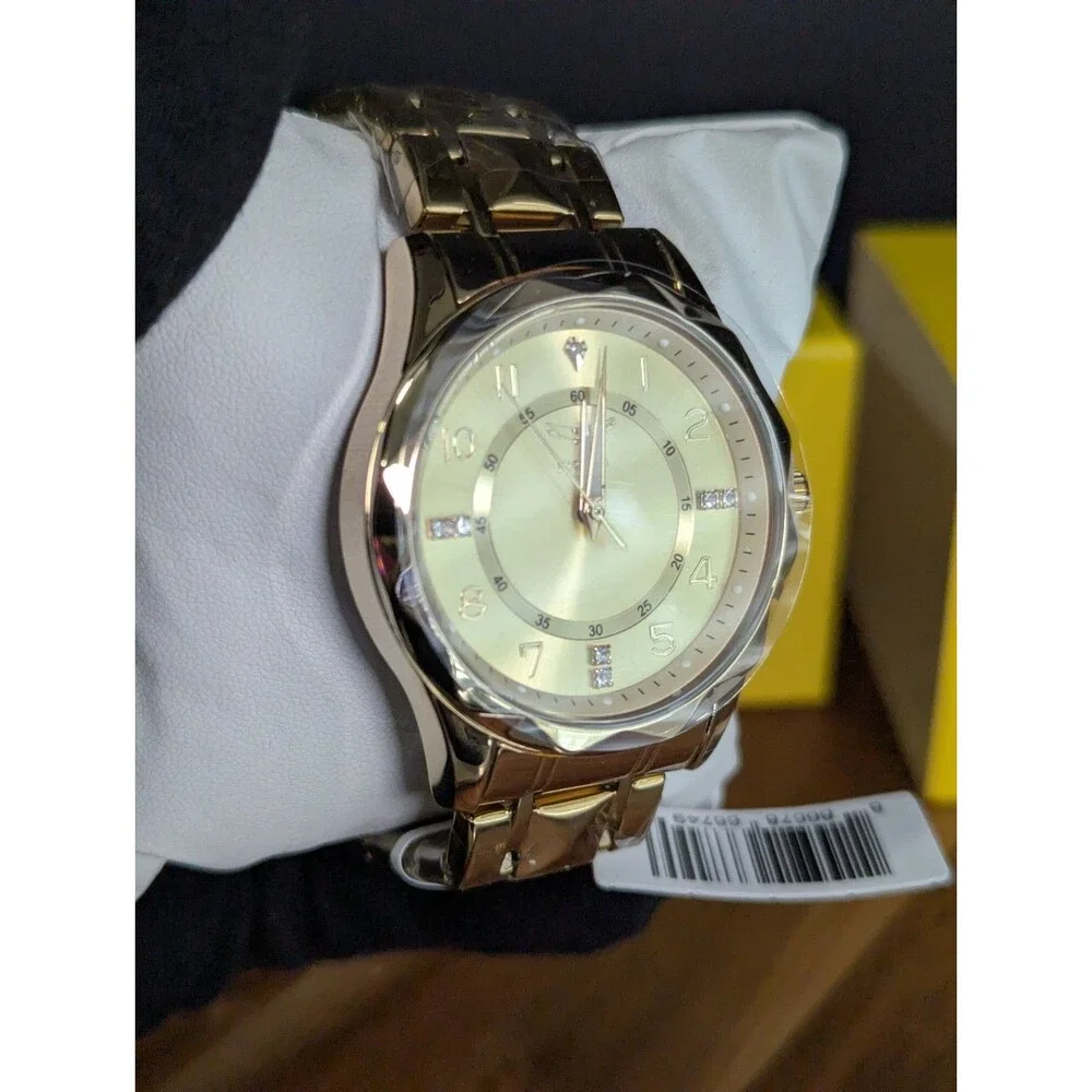 Invicta Men's Watch Specialty Quartz Crystal Gold Tone STAINLESS STEEL NEW